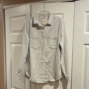 Thread & Supply Heather Gray Relaxed Fit flannel Shirt